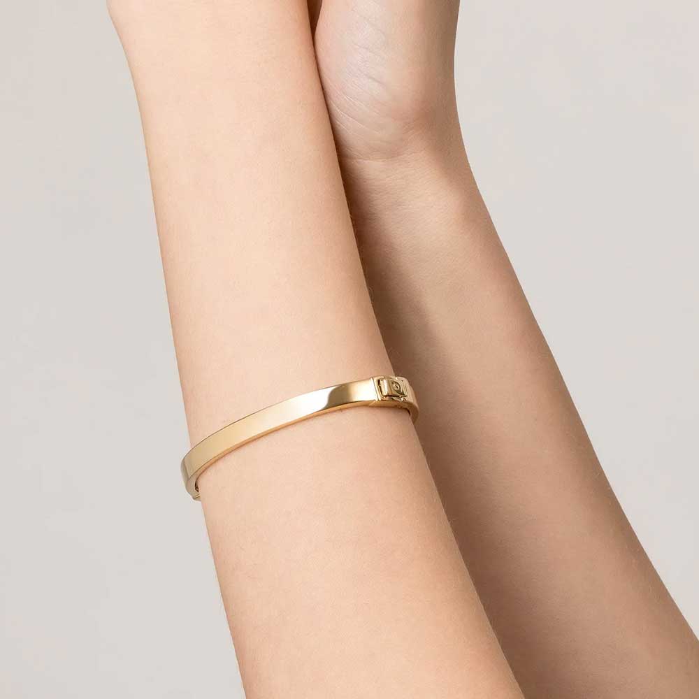 Classic Gold Hinged Bracelet